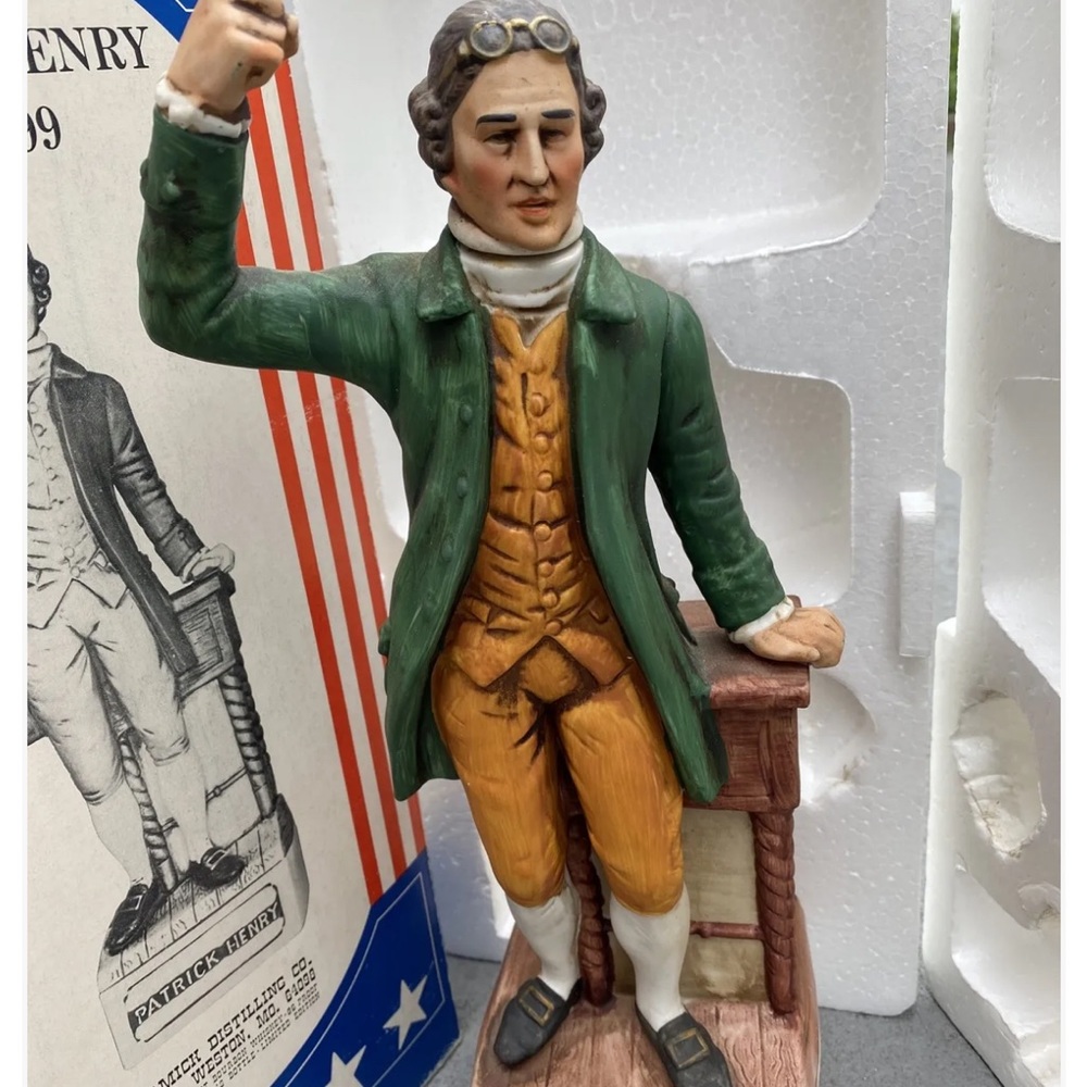 McCormick Patrick Henry EMPTY Bourbon Whiskey Decanter vintage ceramic